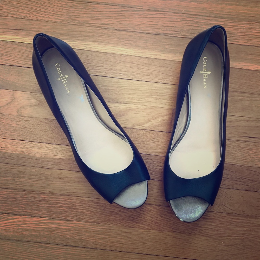 Cole Haan Nike-air peep toe flats